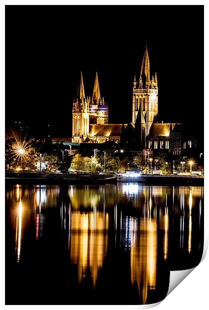  cathedral reflections Print by keith sutton