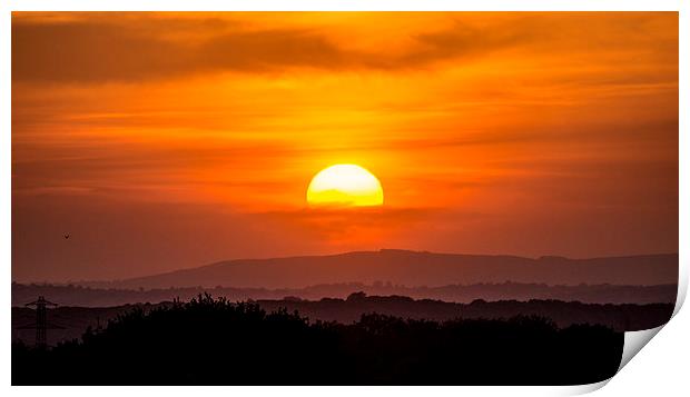  worcestershire sunset Print by keith sutton