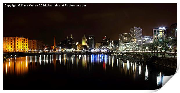 Liverpool Night Light Print by Dave Cullen