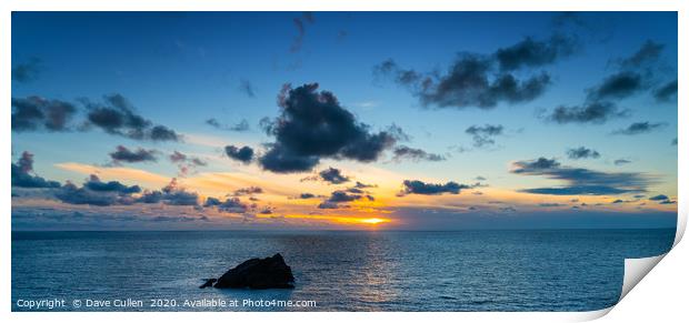 Sunset from Pentire Headland Print by Dave Cullen