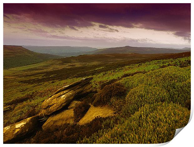 Peak district view Print by Paul Fisher