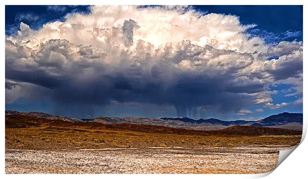 Death valley Thundercloud Print by Paul Fisher