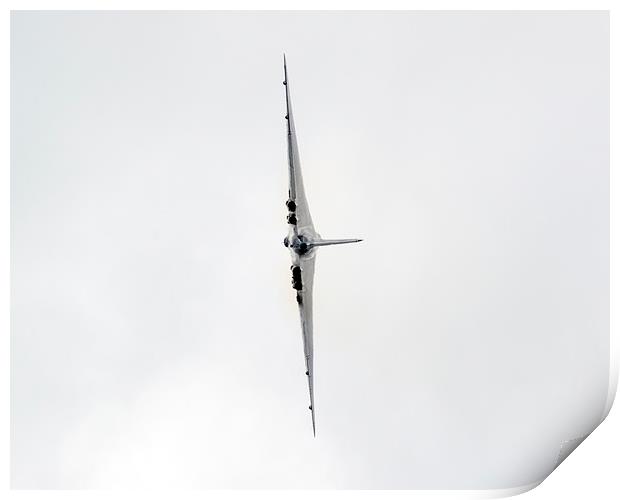 Avro Vulcan during her diaply at RNAS Yeovilton Print by Andrew Richards