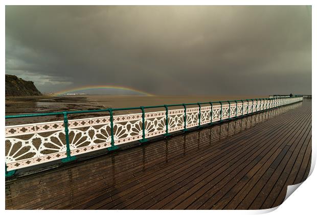 Rainbow on the horizon Print by Andrew Richards