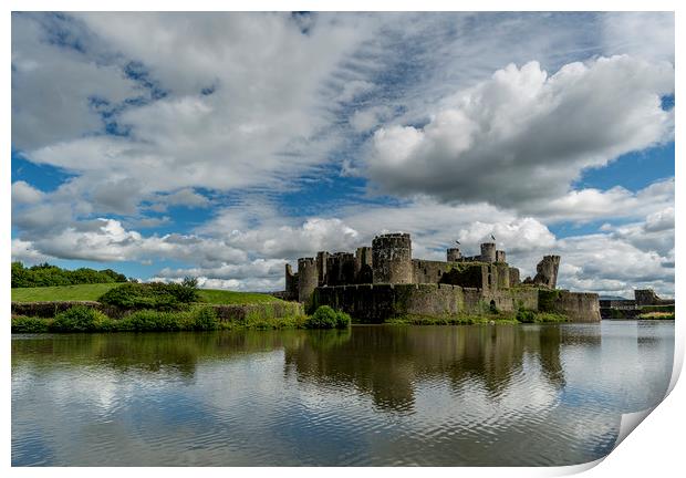 Caerphilly Castle Print by Andrew Richards