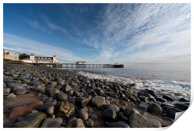 Penarth Pier and beach Print by Andrew Richards