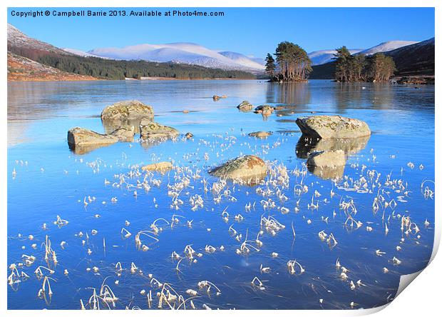 Loch Ossian, Corrour Print by Campbell Barrie