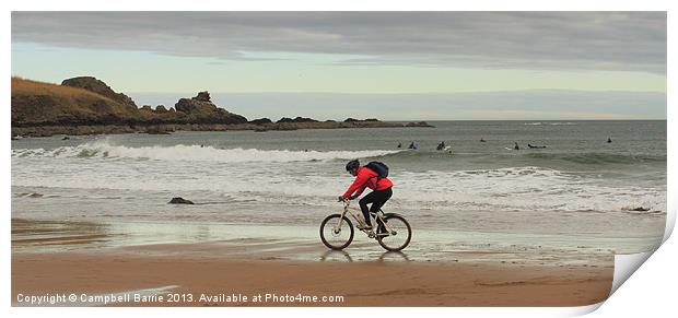 Coldingham sands Print by Campbell Barrie