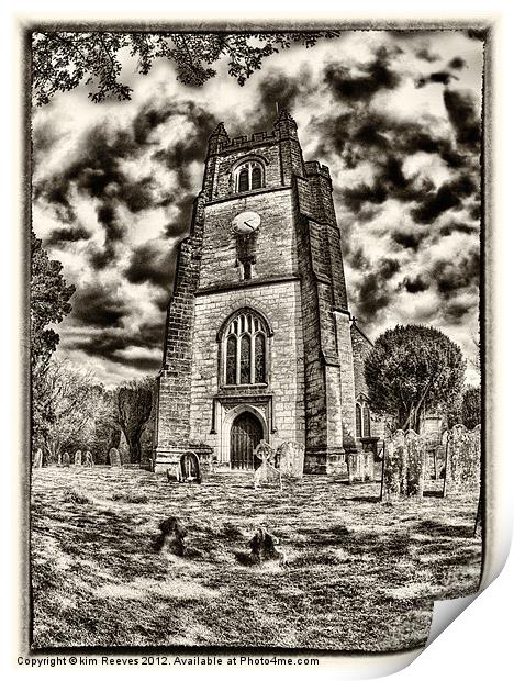 chiddingstone church Print by kim Reeves