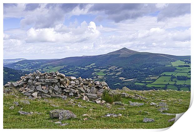 Sugar Loaf in the distance Print by Hazel Powell