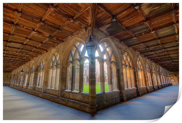 durham cloisters Print by Jeff Brunton