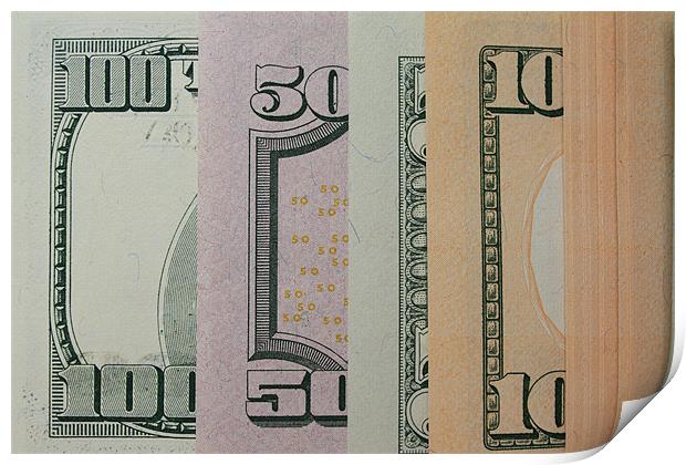 Color of money Print by Albert Gallant