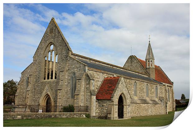 The Garrison Church Portsmouth Print by Marilyn PARKER