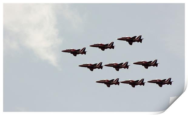 Red arrows Print by Marilyn PARKER