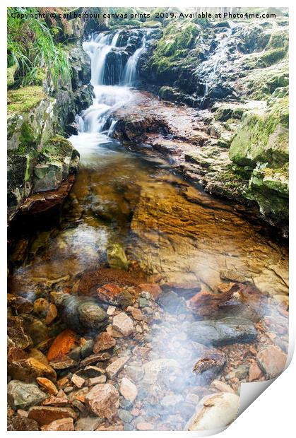 Kinlochleven waterfall 3 Print by carl barbour canvas