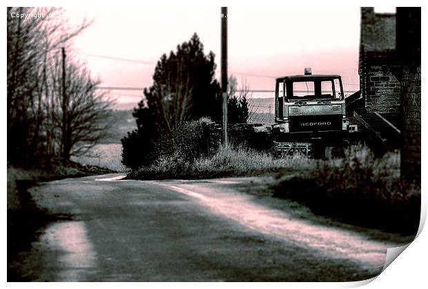 Abandoned farm truck Print by Simon Underwood
