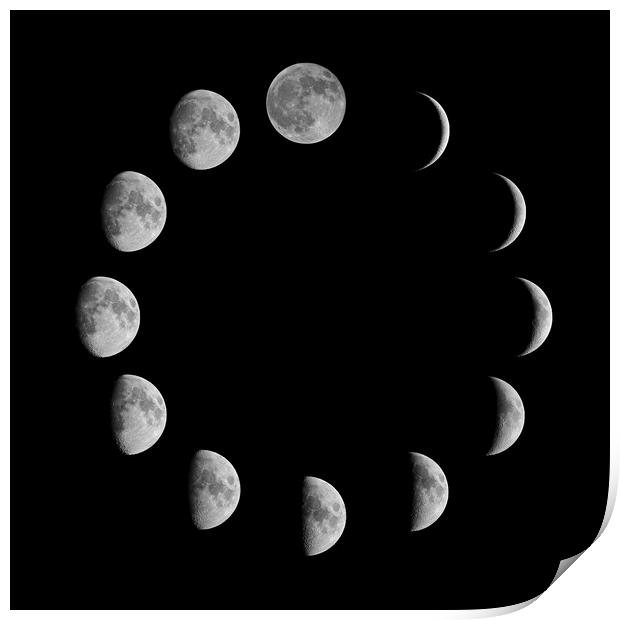Moon Clock Print by mark humpage