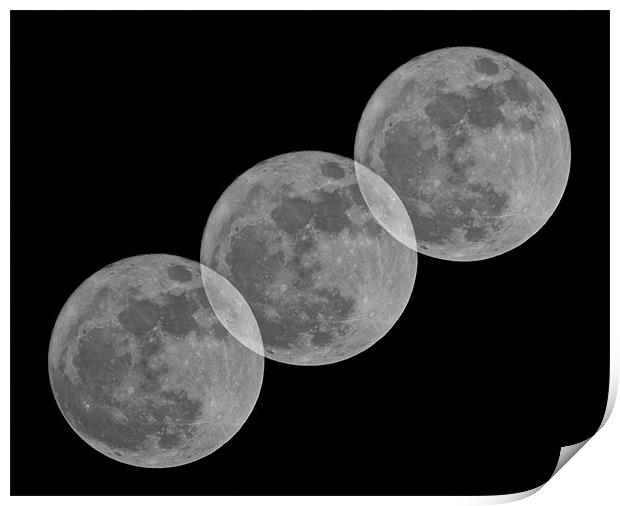 Triple Moon Print by mark humpage