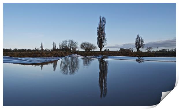 Severn Bore Reflections Print by mark humpage