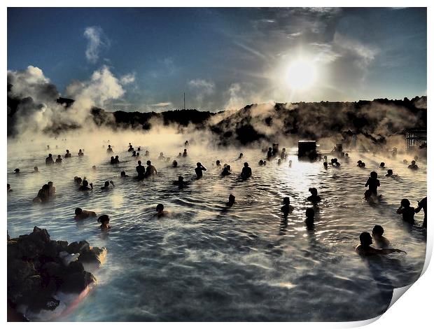 Blue Lagoon Iceland Print by mark humpage