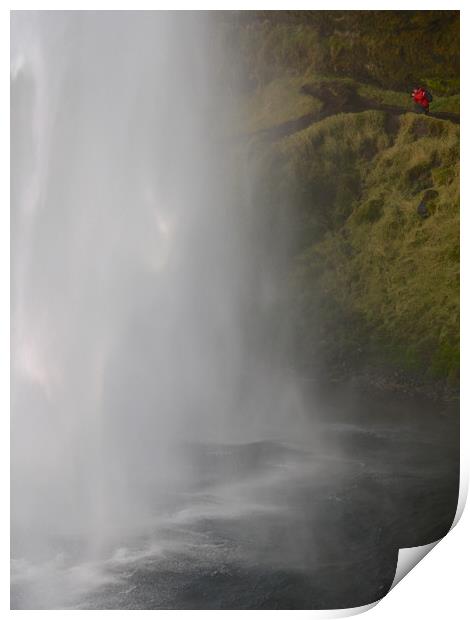 Seljalandsfoss waterfall, Iceland     Print by mark humpage