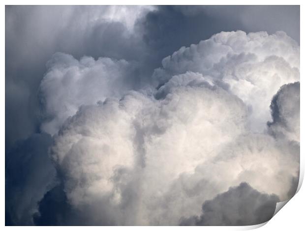 Vibrant storm clouds bubbling Print by mark humpage