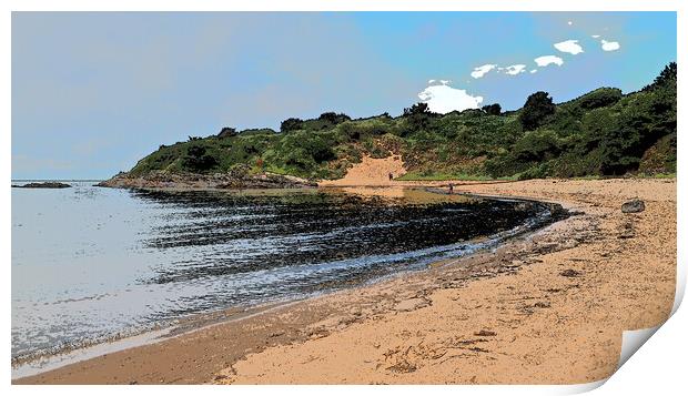 Borth Y Gest beach, North Wales Print by mark humpage