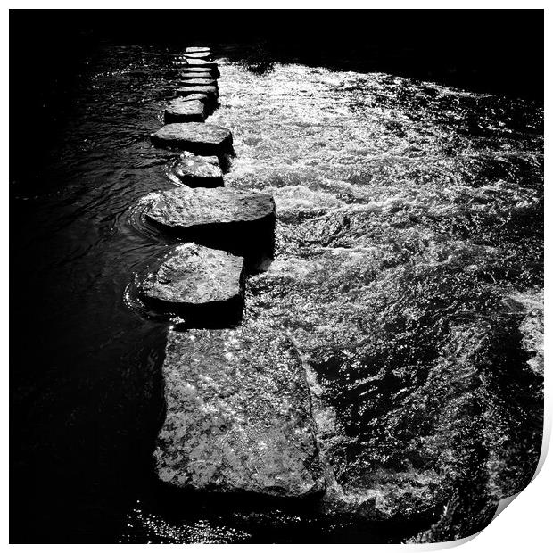 Stepping Stones Dove Dale Print by Brett Trafford