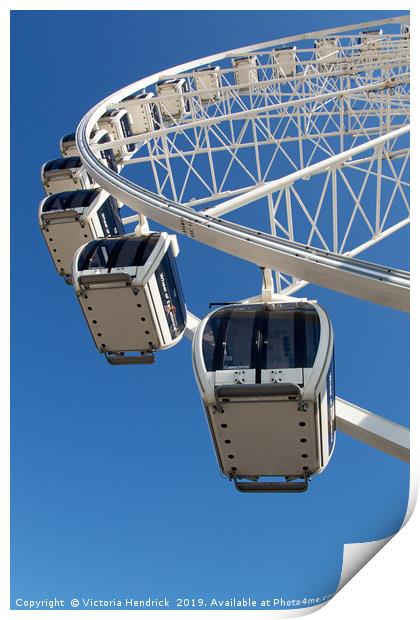 Brighton wheel Print by Victoria Hendrick