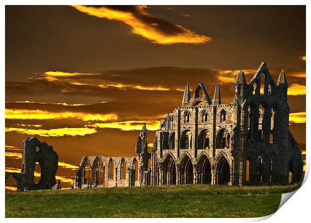 Whitby Abbey Print by Peter Jarvis