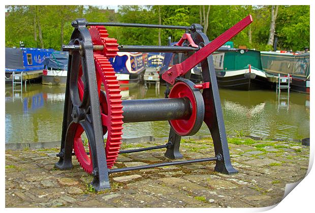 Winch at Braunston Colour Print by Bill Simpson