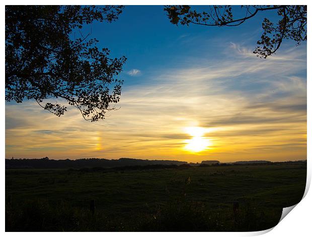 Sunset at Holkham 1 Print by Bill Simpson