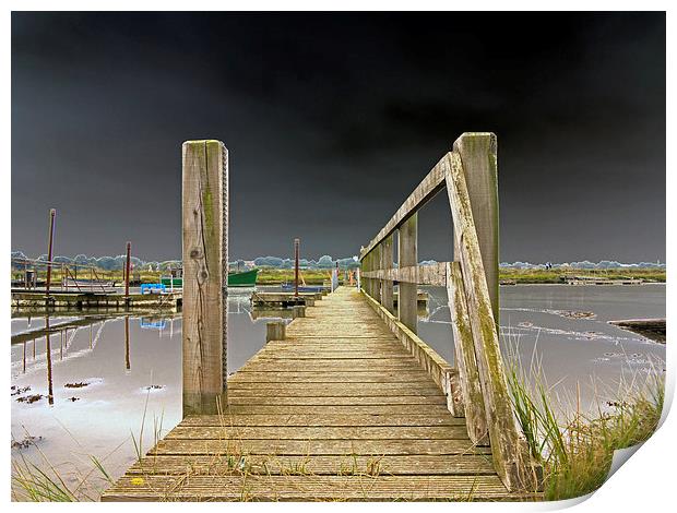 Walberswick Jetty Print by Bill Simpson