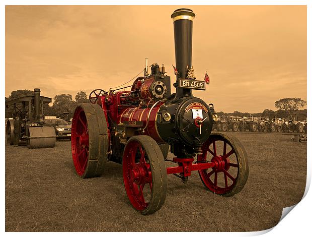 Steam Traction Engine Print by Bill Simpson