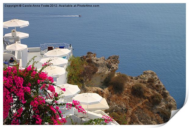 Oia, Santorini, Greece Islands Print by Carole-Anne Fooks