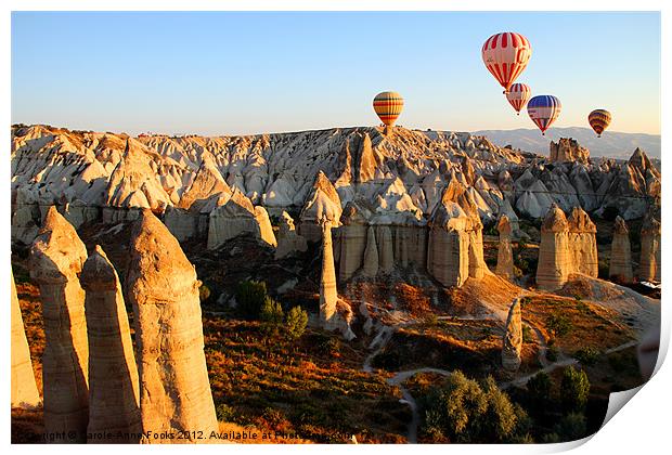 Ballooning Over The Valley of Love Print by Carole-Anne Fooks