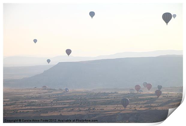 Ballooning Before Dawn Goreme Turkey Print by Carole-Anne Fooks