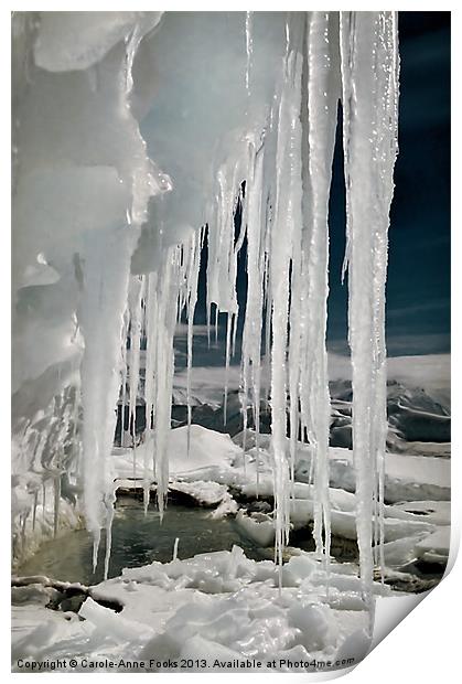 Ice Cave Cape Hallett Antarctica Print by Carole-Anne Fooks