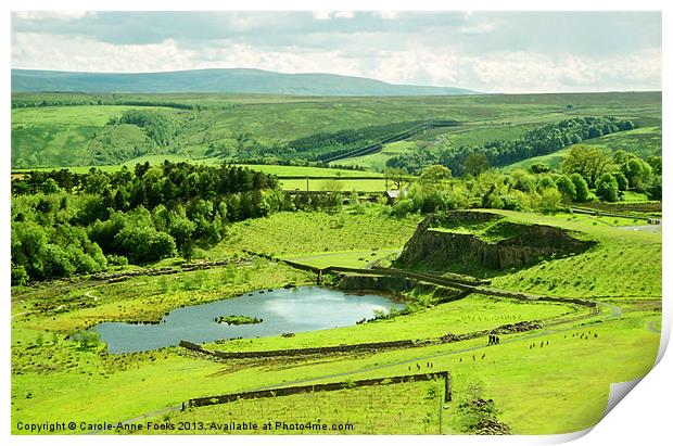 Clay Working Pits For Hadrians Wall Print by Carole-Anne Fooks