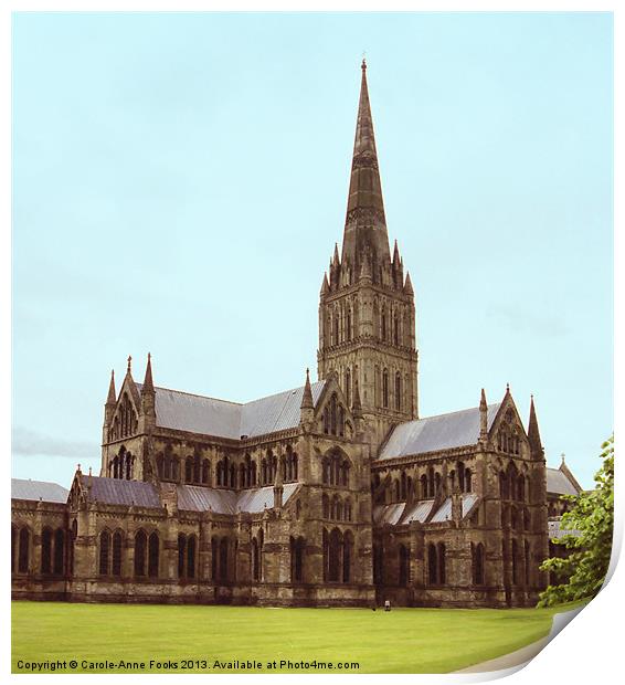 Salisbury Cathedral Print by Carole-Anne Fooks