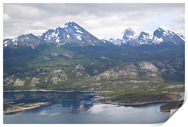 The Beagle Channel Aerial Print by Carole-Anne Fooks