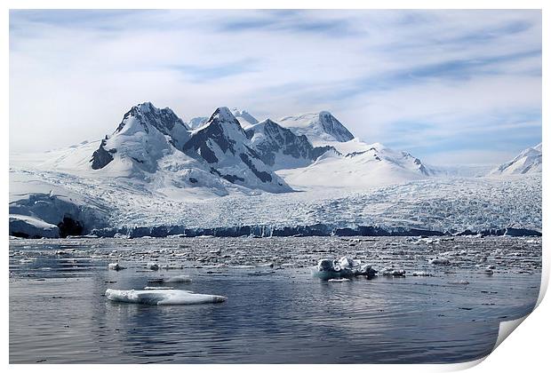 Glaciers in Cierva Cove Antarctica Print by Carole-Anne Fooks