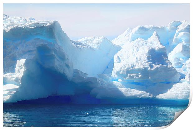 Iceberg Detail Cierva Cove, Antarctica Print by Carole-Anne Fooks