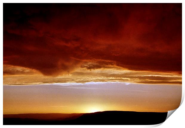 Underneath Stormclouds: Sunset at Fish River Canyo Print by Carole-Anne Fooks