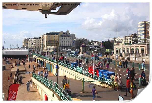  Brighton Foreshore From The Ferris Wheel Print by Carole-Anne Fooks