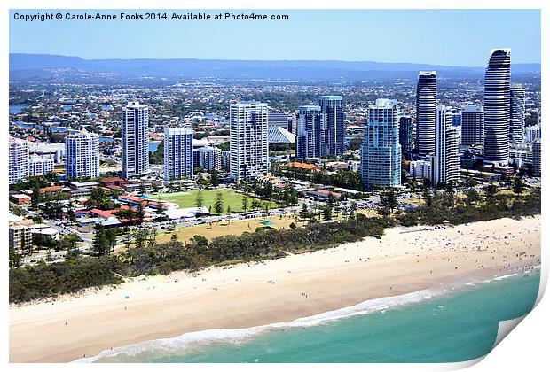  Surfers Paradise Along the Gold Coast Print by Carole-Anne Fooks