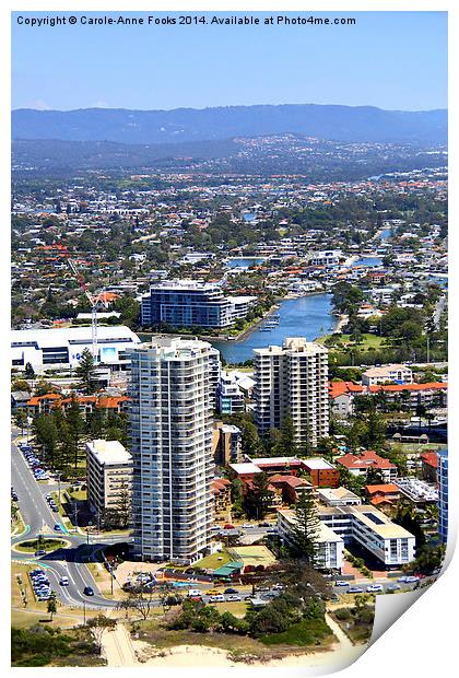  Surfers Paradise, the Gold Coast Print by Carole-Anne Fooks