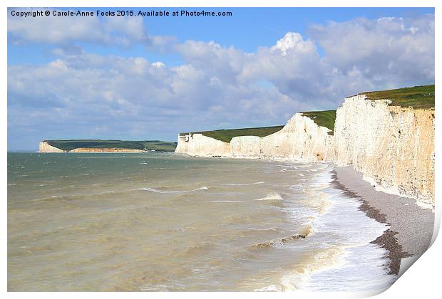    Seven Sisters From Birling Gap Print by Carole-Anne Fooks