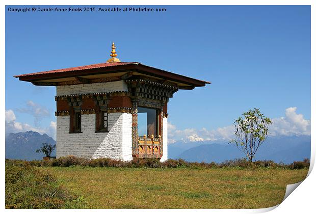  Shrine at the Druk Wangyal Khangzang, Bhutan Print by Carole-Anne Fooks