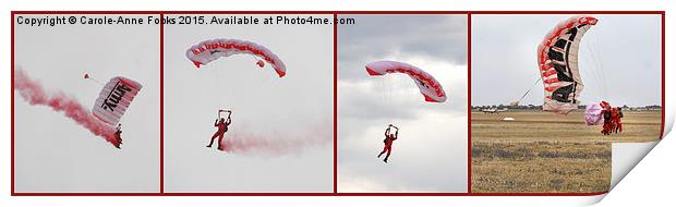  Army Red Beret Parachute Team Member Print by Carole-Anne Fooks